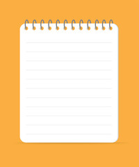 Striped notebook template stock illustration