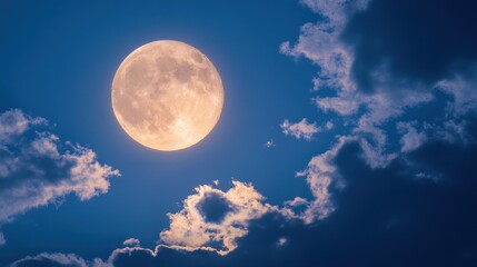Obraz premium Majestic Full Moon Night