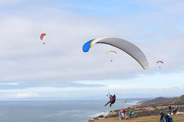 hang gliding off California cliffs