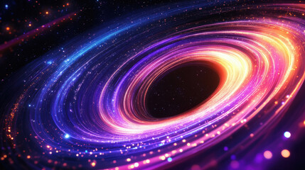 Obraz premium Spiral Galaxy Rotation With Millions Of Stars
