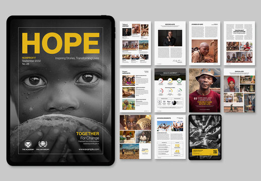 Charity Ebook & Digital Magazine Template
