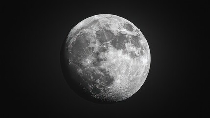 Obraz premium Lunar Orbiter: A Detailed View of the Moon's Surface