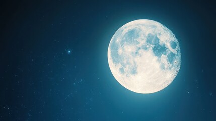 Majestic Full Moon Night Sky