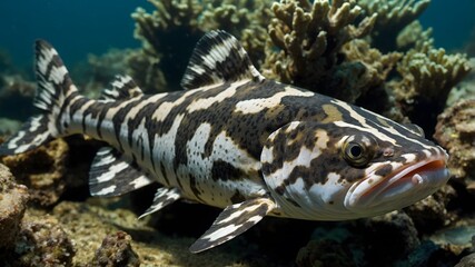 Tiger Shovel nose Catfish Camouflage: Seamlessly Blending into Its Natural Habitat