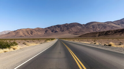 Desert highway road trip scenic mountains travel adventure