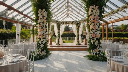 ornamental decorations with multi flora outdor