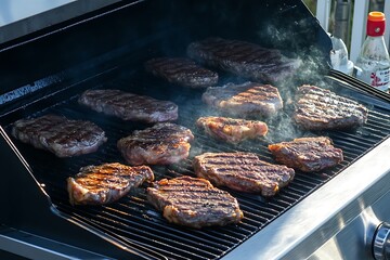 Grilled Steaks on a Summer Day