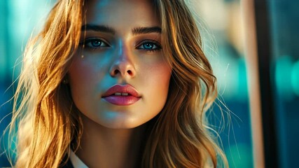 pretty businesswoman smart and confident look