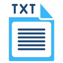 Txt file icon in solid color vector design