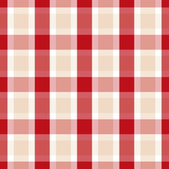 Red and Beige color design plaid pattern	