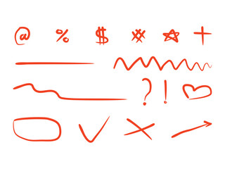 set of hand drawn line sketch vector illustration on transparent background