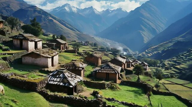 Andean Highlands: A medieval village in the Andes