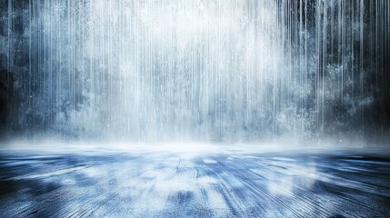 Icy Winter Wonderland: A Frozen Abstract Landscape