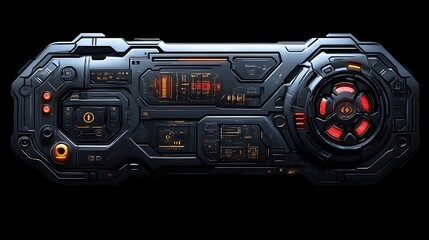 Futuristic Sci Fi Control Panel Interface Design