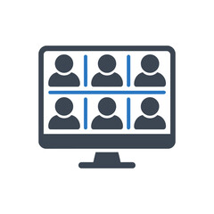 Virtual Meeting Screen Icon