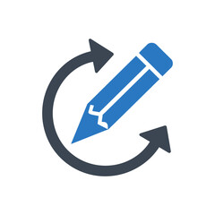 Circular Pencil Edit Icon