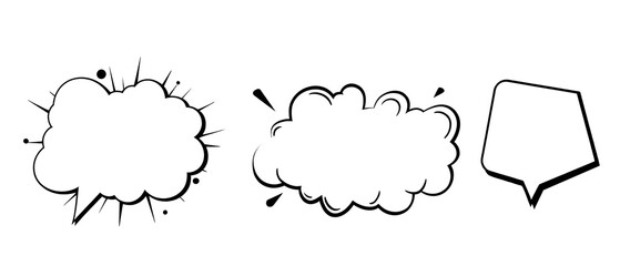 Fototapeta premium hand drawn illustration of speech bubble icon