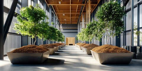 Fototapeta premium Efficient composting station transforming organic waste into nutrient-rich soil for sustainable gardening.