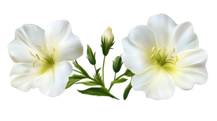 Evening primrose isolated on a transparent background