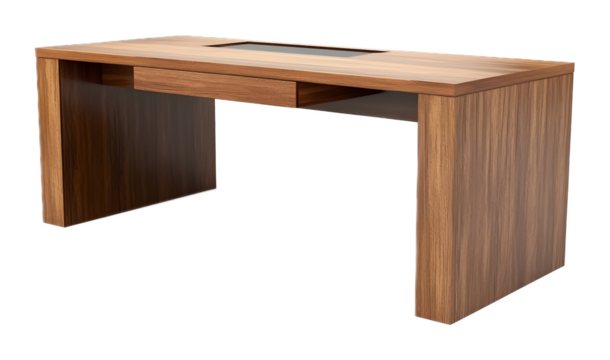 Executive desk furniture on a transparent background. isolated background.