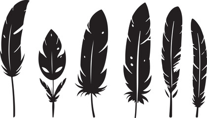 Feathers silhouettes