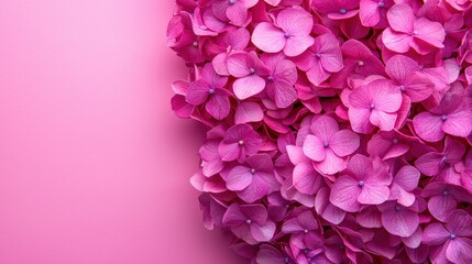 Obraz premium Vibrant Pink Hydrangea Blooms Close Up Floral Background Nature Photography