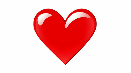 Red heart symbol, love, affection, romantic, white background, Valentine's Day graphic