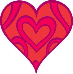 red heart wrinkled paper, love valentine