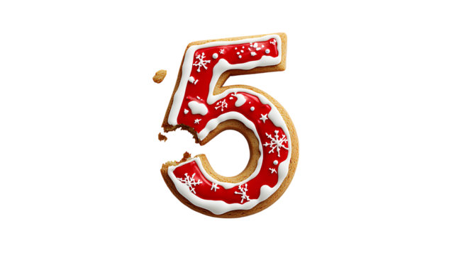 a beautiful number 5