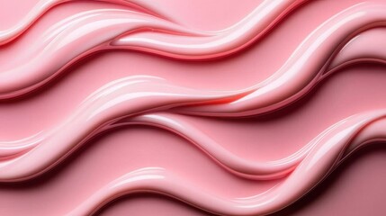 Obraz premium Abstract Pink Swirls of Glossy Cream or Gel Texture Background