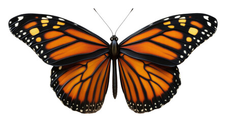 Fototapeta premium Monarch butterfly with detailed wings, nature wildlife concept