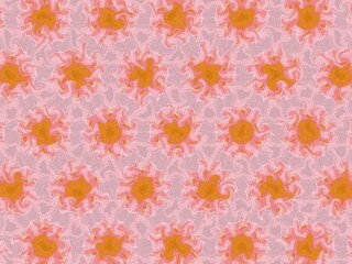 Seamless pink and orange abstract swirl pattern background, perfect for textile or wallpaper design