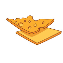 Slice of Cheese Illustration