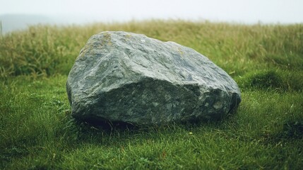 Rock on Green Field