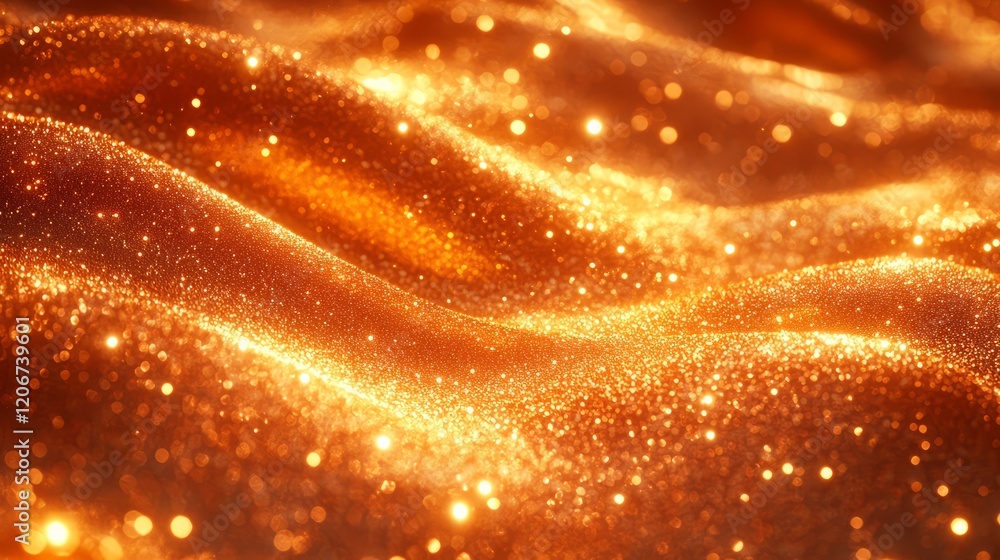 Aufkleber shimmering gold fabric texture with glimmering particles creating a luxurious feel.