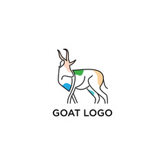 goat logo vector outline style