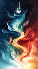 Obraz premium Celestial Stairway to Dreams