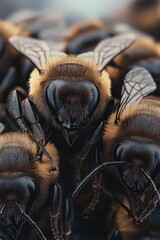 Fototapeta premium Close-up of bee cluster