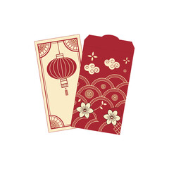 Chinese New Year  hongbao red envelope design vector