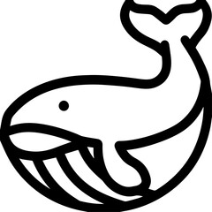 고래를 형상화한 해양 동물 아이콘