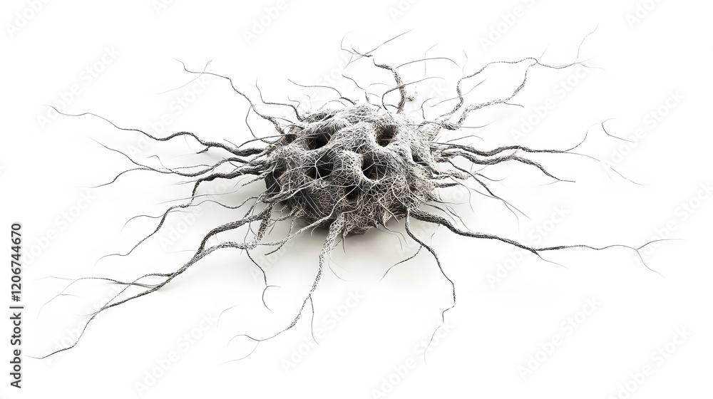 Poster a detailed render of a complex cellular structure
