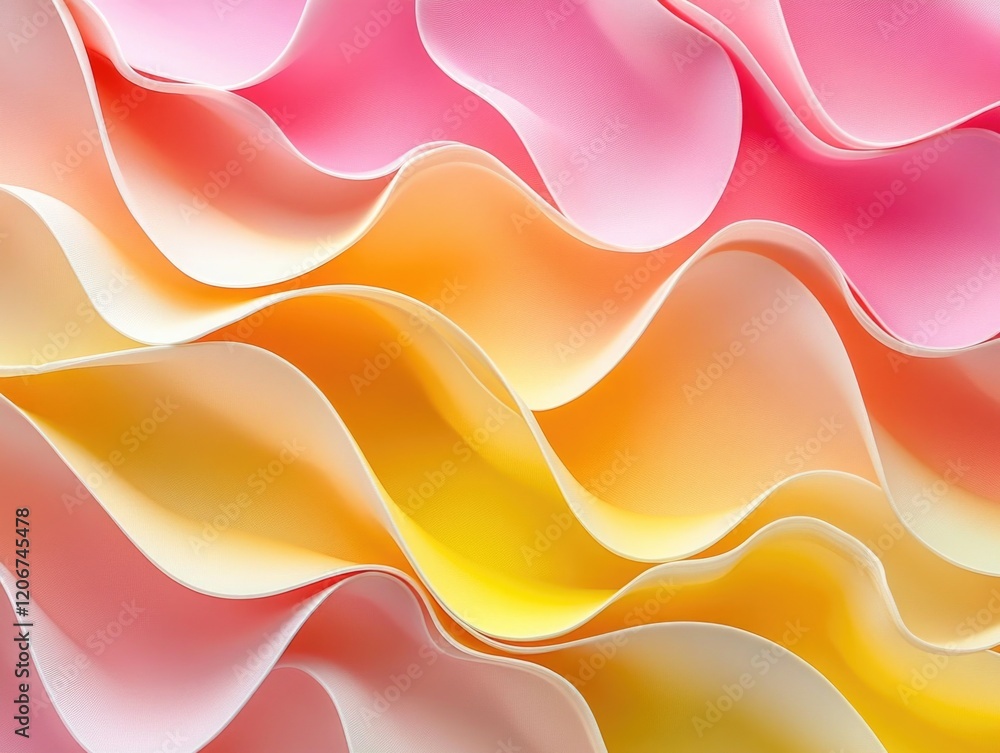 Wall mural Colorful Paper Wave Close Up