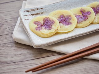 한국전통 음식 진달래 부침개