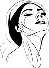 woman beauty line art