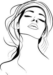 woman beauty line art