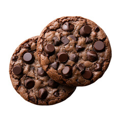 Fototapeta premium double chocolate chip isolated on transparent background