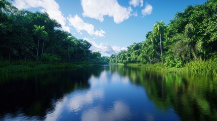 Tranquil Rainforest River
