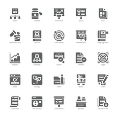 Test Preparation Icon pack for your website, mobile, presentation, and logo design. Test Preparation Icon solid design. Vector graphics illustration and editable stroke.