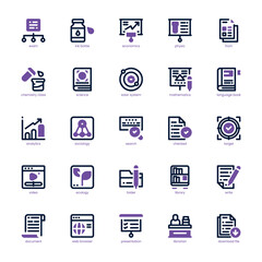 Test Preparation Icon pack for your website, mobile, presentation, and logo design. Test Preparation Icon dual tone design. Vector graphics illustration and editable stroke.