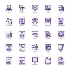 Test Preparation Icon pack for your website, mobile, presentation, and logo design. Test Preparation Icon basic line grdient design. Vector graphics illustration and editable stroke.